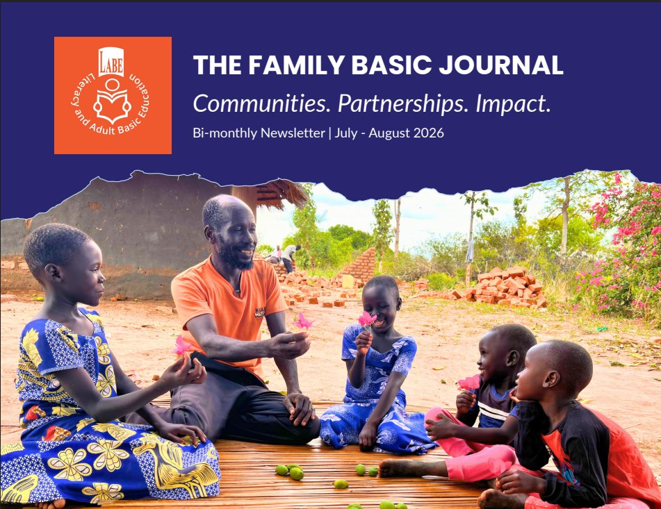 LABE_UG's tweet photo. 📖 The latest edition of The Family Basic Journal is out!

Our July–August 2026 newsletter brings together stories of partnership, learning and community action across LABE’s work.

Explore the highlights and stories from the two months.

🔗 https://t.co/o5Ag9wfotD 

#ECCD #Education #CommunityAction #Partnerships