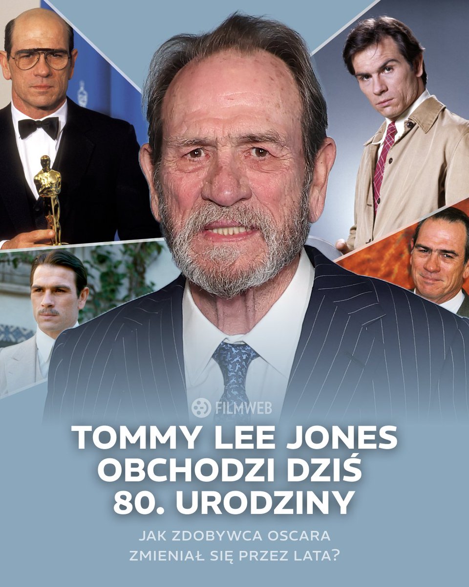 Filmweb's tweet photo. Tommy Lee Jones świętuje dziś 80. urodziny! 🎂🥳
Która z jego ról najbardziej zapadła Wam w pamięci? 💬 https://t.co/EnEI4iLflY