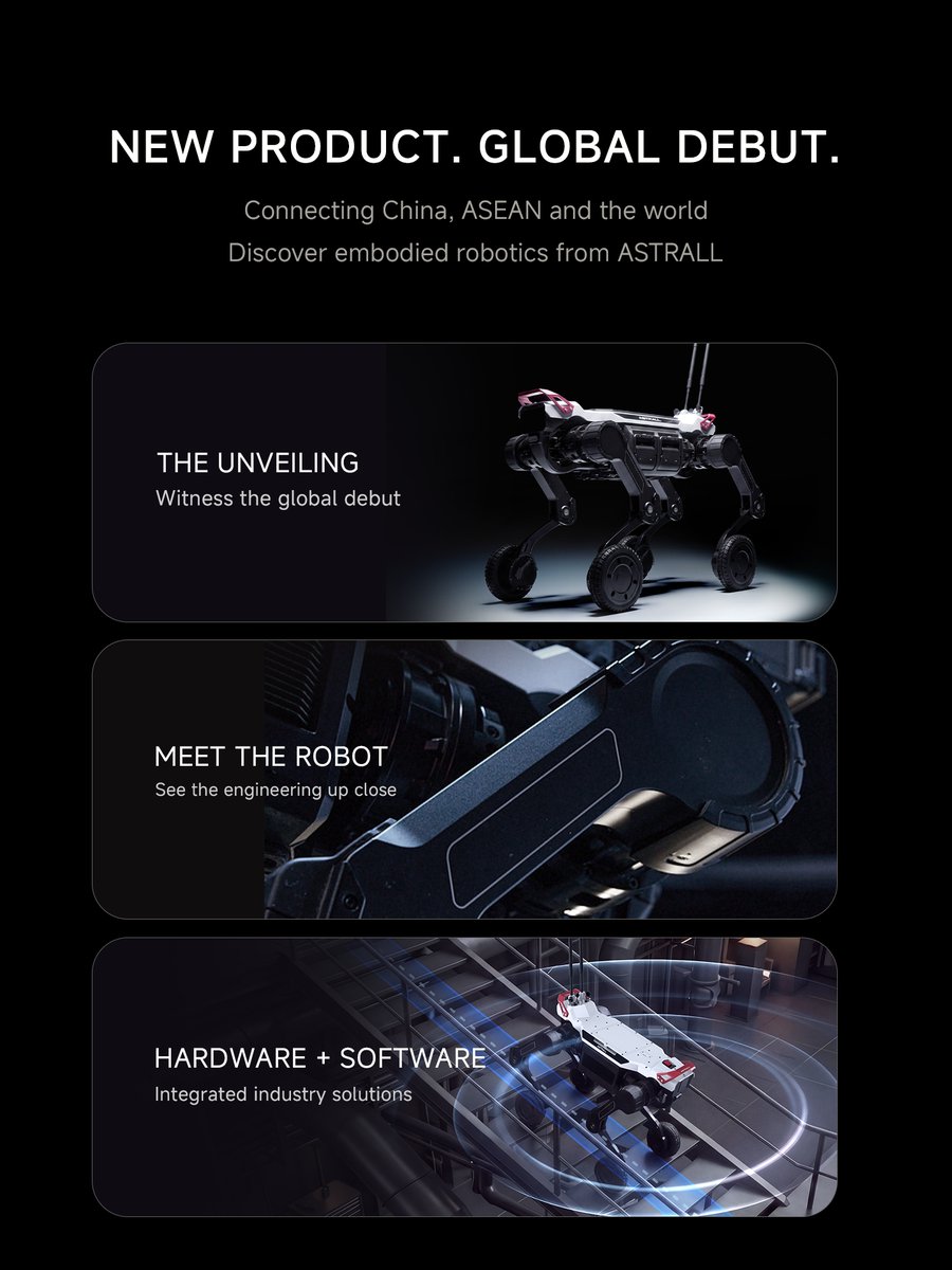 astralldynamics's tweet photo. Intelligence in Every Step. A New Chapter Begins. 
Join us for our global product debut on September 19 at the China guangxi Nanning–ASEAN Expo, Booth B1B003. 
Stay tuned. https://t.co/LQ63kmuOyC