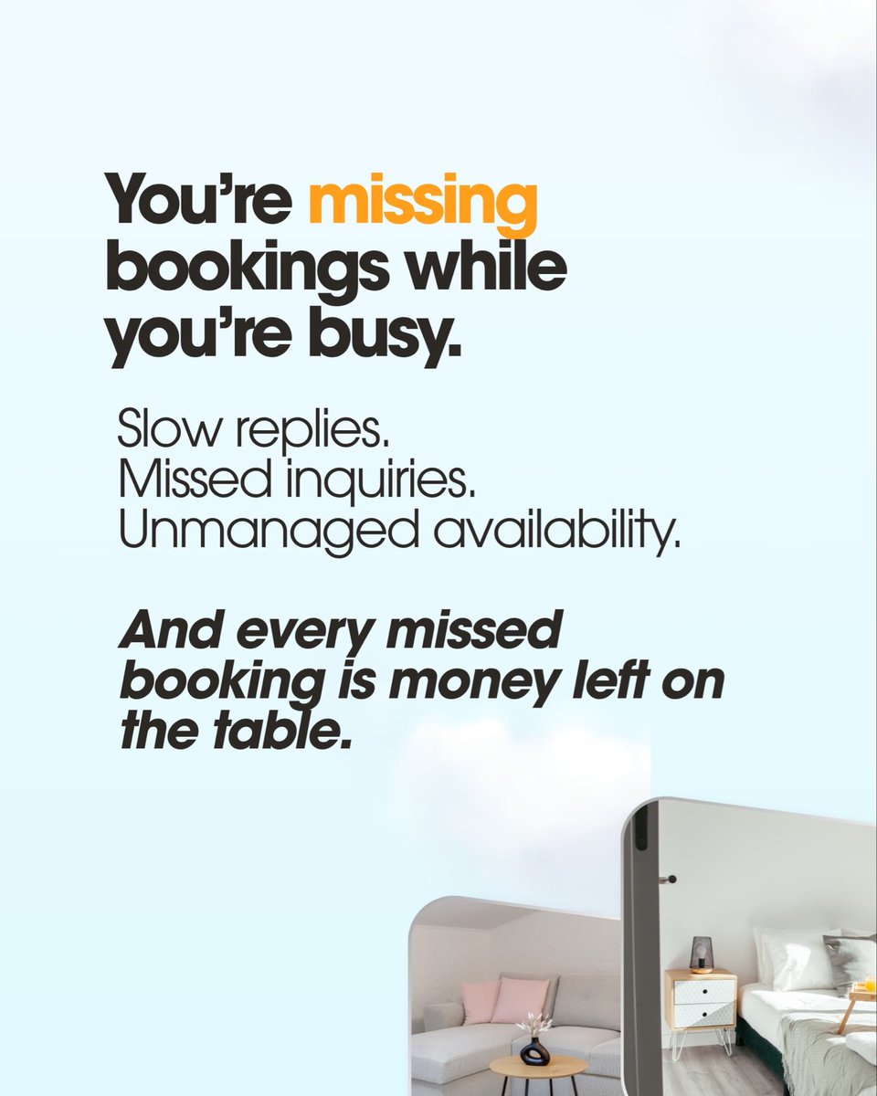 hostinly's tweet photo. Signs you’ve outgrown managing your Airbnb yourself #hostinly https://t.co/kQfwSI60d8
