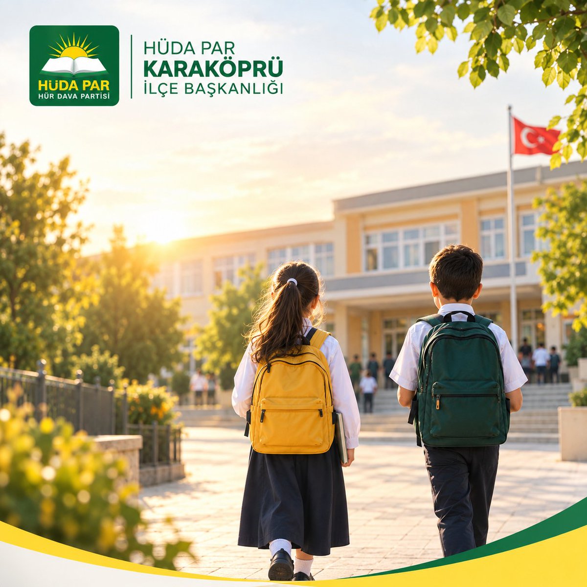 mustafayldrm630's tweet photo. Manevi duygularla kuşanmış, ahlak ve erdemi rehber edinmiş, geleceğe umut ve inançla bakan kıymetli çocuklarımız bugün ders başı yaptı.

Evlatlarımızın zihnini bilgiyle, kalbini ise köklü değerlerimizle nakış nakış işlediğimiz bir döneme daha adım atıyoruz. Bizler, adaletli ve huzurlu bir yarının inşasının ancak maneviyatına bağlı, donanımlı nesiller yetiştirmekle mümkün olduğuna inanıyoruz.

Bu vesileyle, 2026-2027 eğitim-öğretim yılının tüm öğrencilerimize, fedakâr öğretmenlerimize ve kıymetli velilerimize hayırlar getirmesini temenni ediyor; evlatlarımıza zihin açıklığı ve başarılar diliyorum.

@HurDavaPartisi 
@FarukPolat_ 
#Karaköprü