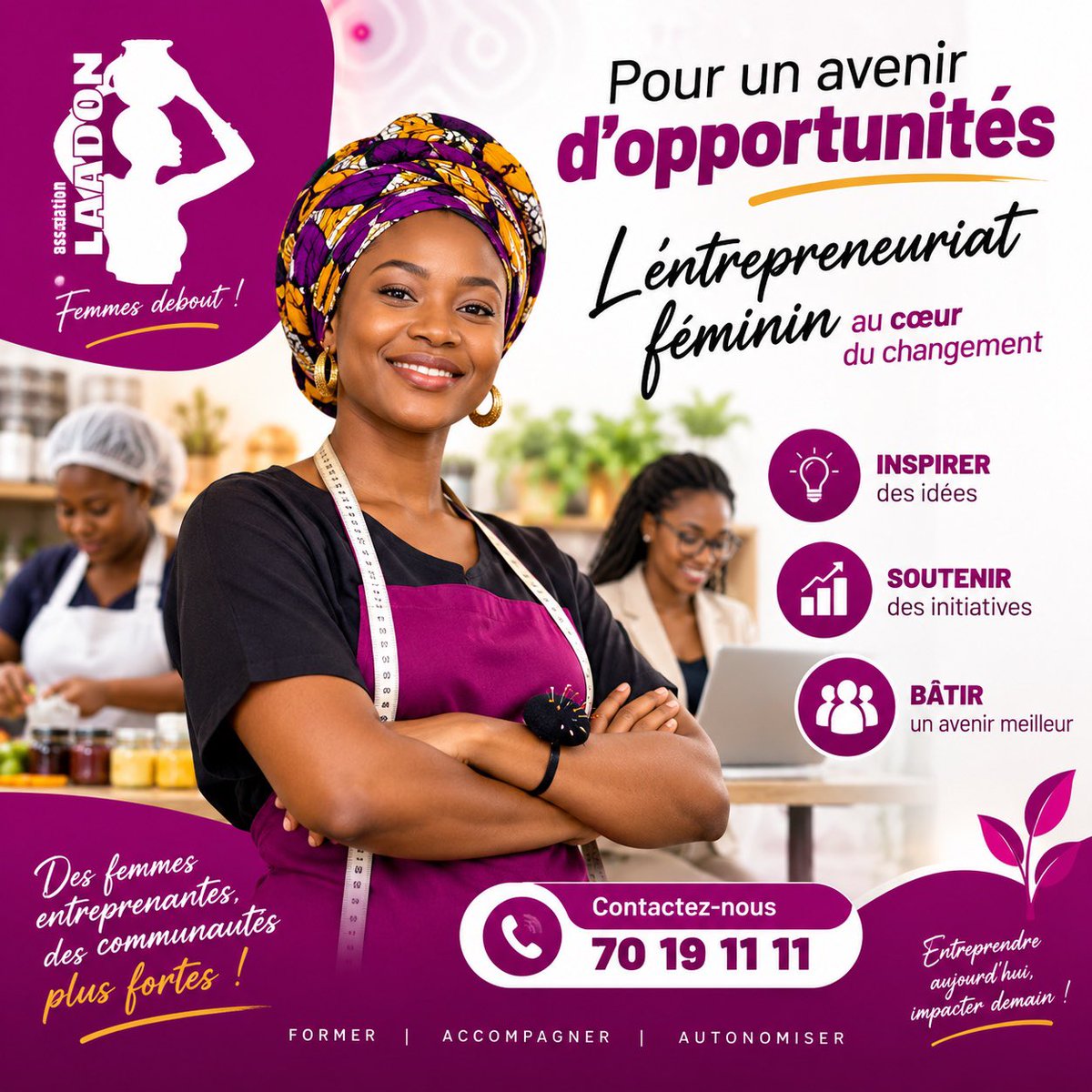 LaanonAss's tweet photo. L’entrepreneuriat féminin au cœur du changement ! 

#entrepreneuriat #femme #determination #opportunites https://t.co/wfPxyXL3uF
