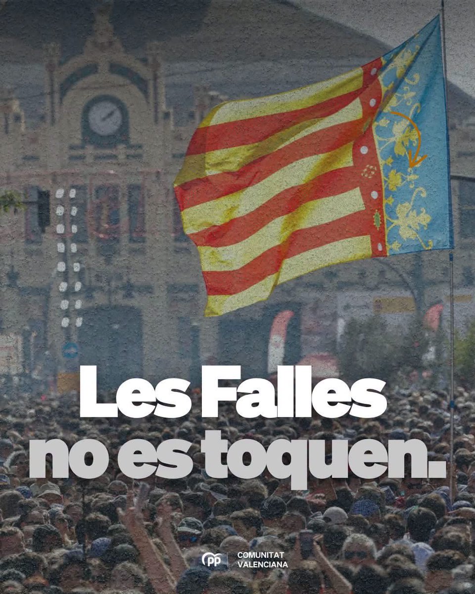 joseforessanz's tweet photo. Per molt que Compromís vullga…
LES FALLES NO ES TOQUEN
En el Congres faller Compromis demana eliminar:
🔥La llengua valenciana
🔥Falleres Majors de Valencia
🔥Lo Rat Penat https://t.co/MqeuFvFYUM