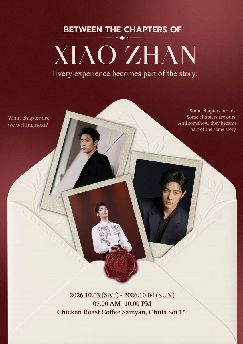 ourchapter_'s tweet photo. 📢  Q&amp;A  #Chapter35WithXiaoZhan

▪︎Giveaway จากผู้จัดมีทั้งหมดกี่เซ็ต?
▪︎ สามารถ Walk-in ได้มั้ย?
▪︎ คาเฟ่เปิดกี่โมง? https://t.co/OaGKCIv6qO