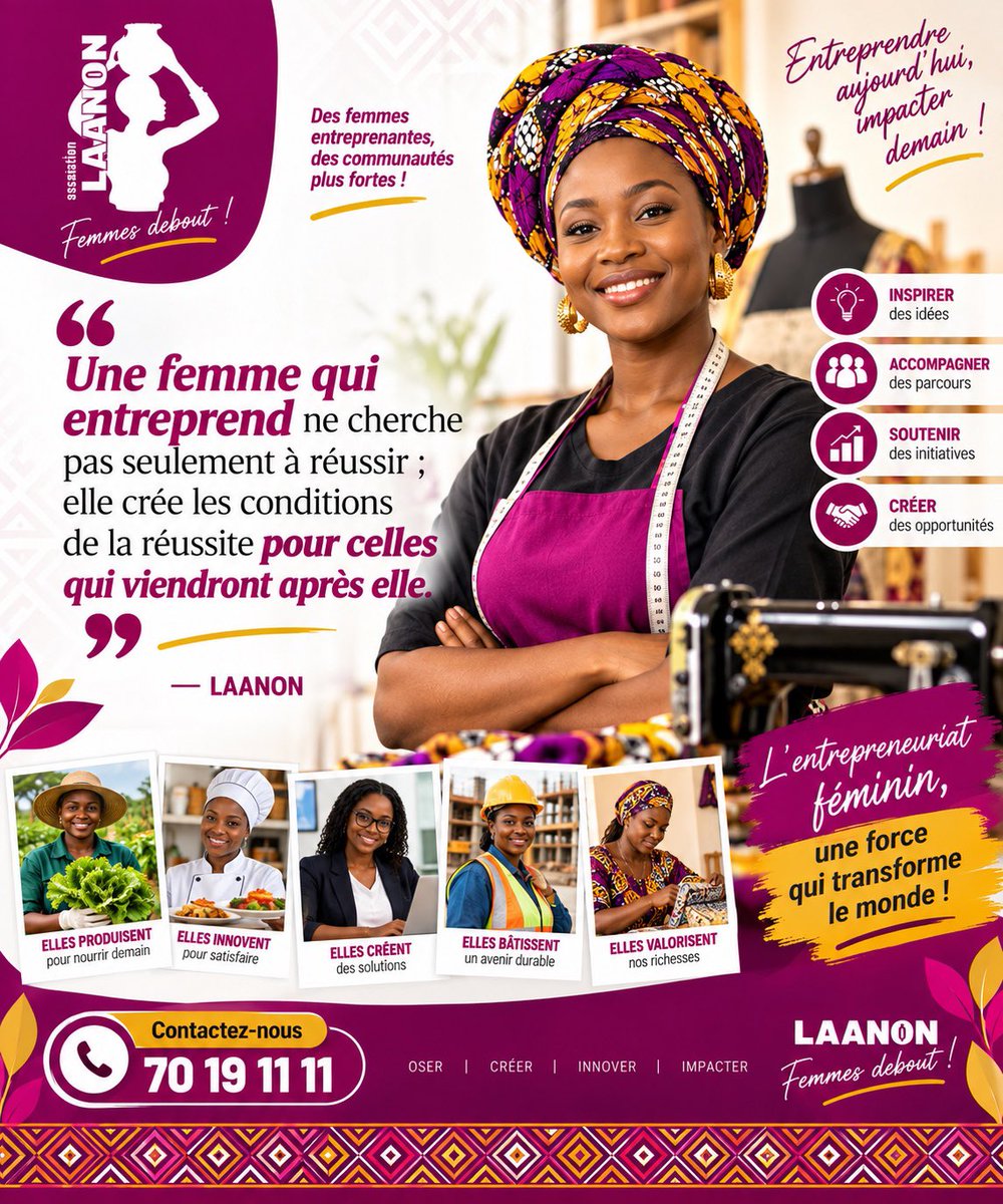 LaanonAss's tweet photo. L’entrepreneuriat féminin au cœur du changement ! https://t.co/jNry213SeT