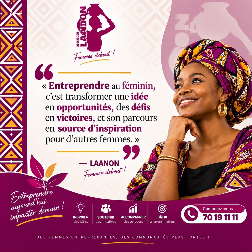 LaanonAss's tweet photo. L’entrepreneuriat féminin au cœur du changement ! https://t.co/w8HLqGwqPN