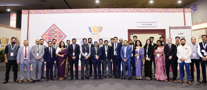 ManviGoutam's tweet photo. Kudos to the MEA diplomats! Flawless organisation of the Media Centre and the entire BRICS Summit. Outstanding work! https://t.co/aaiSq7y1kA