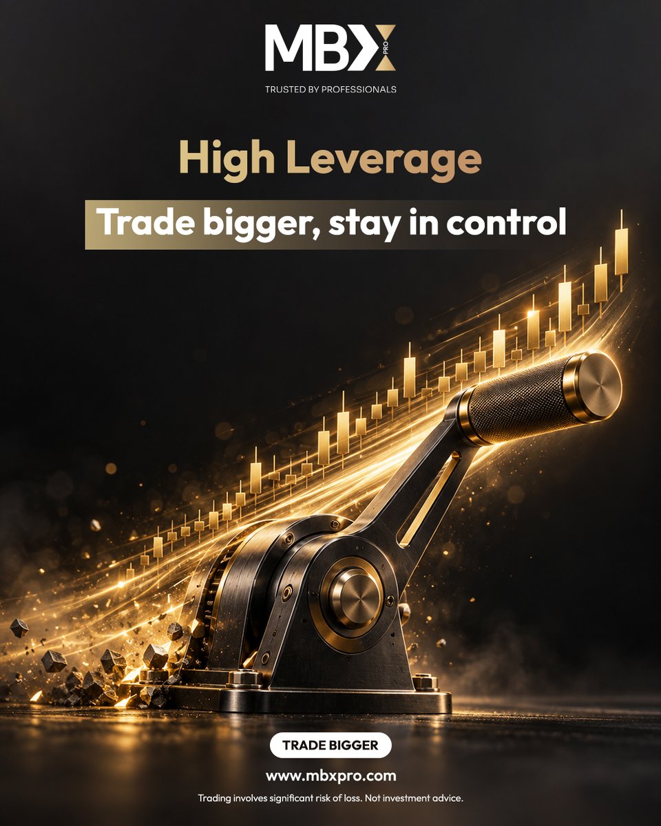 MBXProOfficial's tweet photo. Leverage changes how much market exposure your capital controls, for better or worse. MBX PRO offers high leverage alongside the tools to manage that exposure responsibly. Trade bigger, stay in control at MBX PRO. 
#MBXPRO #HighLeverage #MT5Trading #RiskManagement https://t.co/k0mPBd64Xl