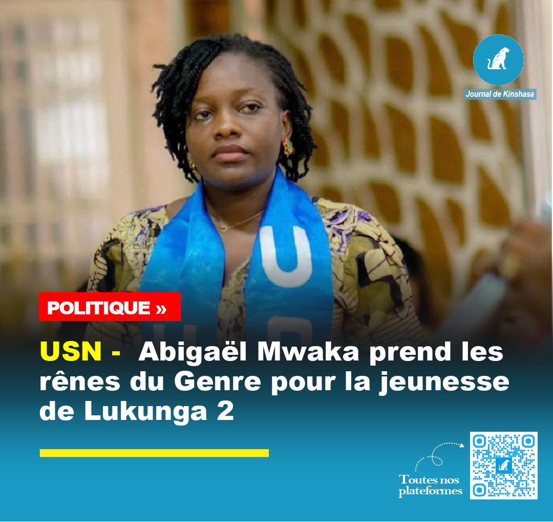 JournalDekin1's tweet photo. Nommée par André Mbata, Abigaël Mwaka Masanga devient Coordonnatrice Adjointe chargée du Genre pour le district de Lukunga 2 au sein de la Jeunesse USN.

Lire la suite 👉🏿👉🏿 https://t.co/MQcQg6hrKG https://t.co/bkzbtb1Kxi
