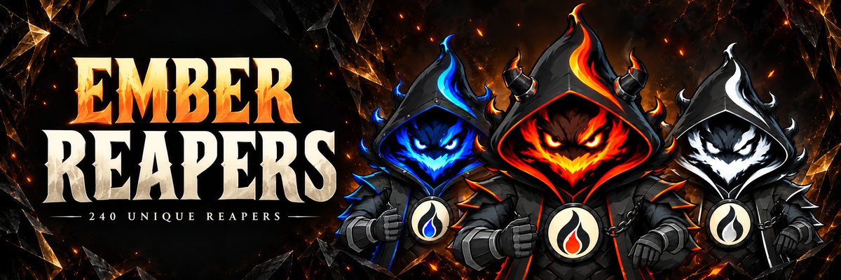 Ember_CRO's tweet photo. You’ve met the mascot. 
Soon, you’ll meet the collection. 🔥

240 Ember Reapers.
Seven flame colours.
Which one will be yours?
A first look at our upcoming NFT collection on Cronos. 👀
@Ember_CRO #Cronos #NFT https://t.co/vMi4qyKGYw