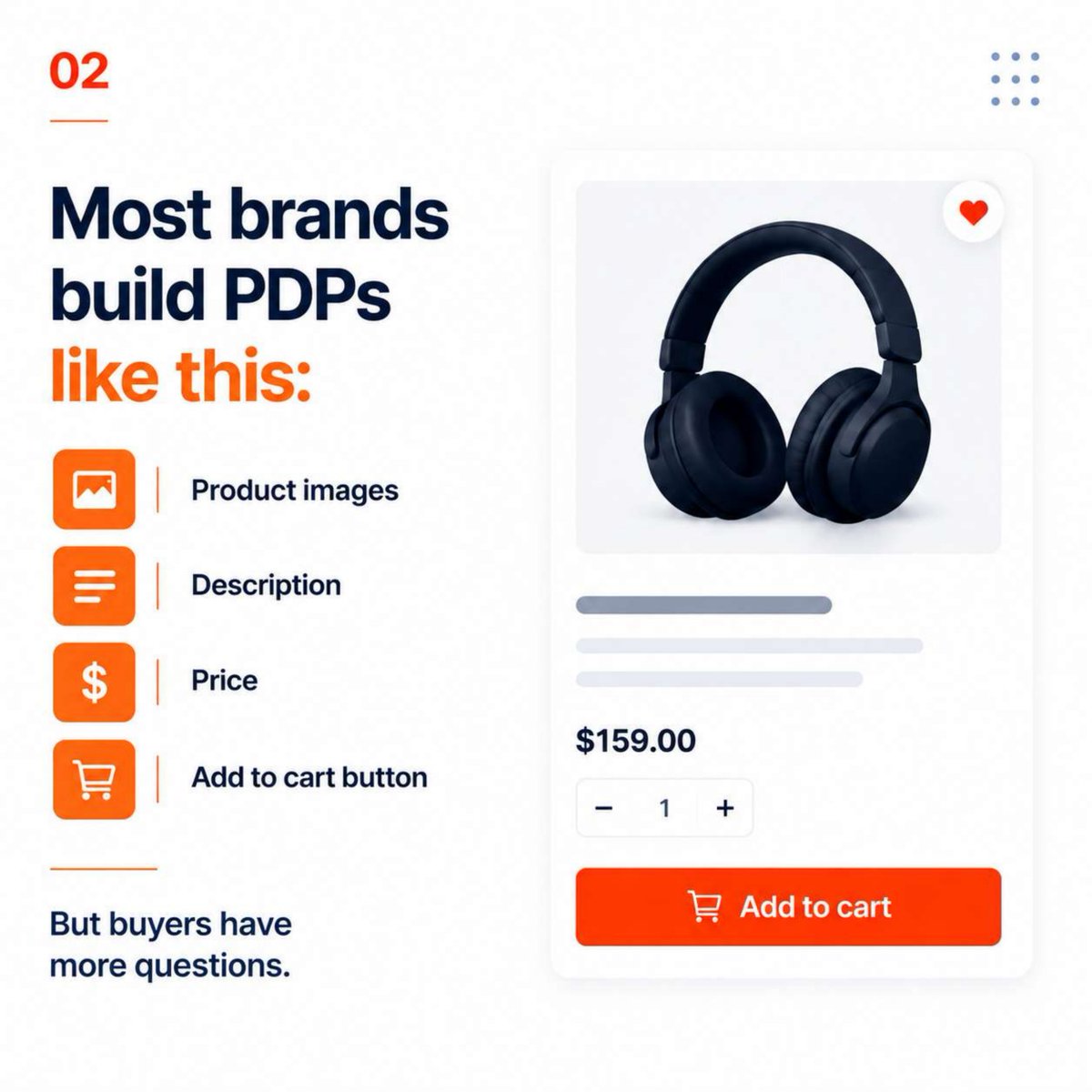 MunibQazii's tweet photo. Most brands optimize product pages for products, not decisions.

Buyers ask:
• Why trust this?
• Why buy now?
• Why this price?
• What happens after purchase?

Good PDPs answer these questions before doubt becomes a lost sale.

They build buying confidence. https://t.co/ZjLtbNHFIZ