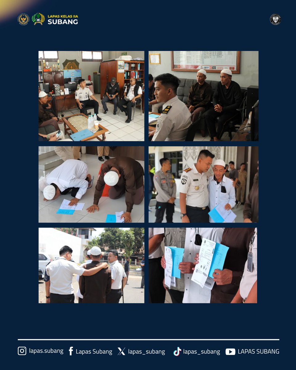 lapas_subang's tweet photo. ✨ Langkah Baru, Harapan Baru

Lapas Kelas IIA Subang melaksanakan pembebasan bersyarat terhadap dua narapidana terorisme (napiter), Senin, 14 September 2026. https://t.co/qJ9cDw8h2j