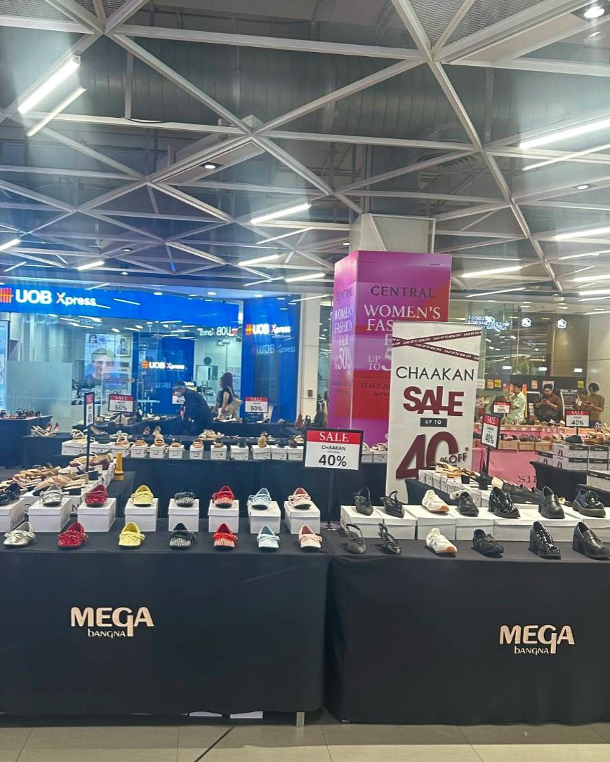 CHAAKAN_THAI's tweet photo. เพื่อนๆชาวเมกาบางนา ชากานจัดโปรลด 40% ทุกคู่! 
ตั้งแต่ 12-25 กันยายนนี้นะ https://t.co/kaTh5kLvsE