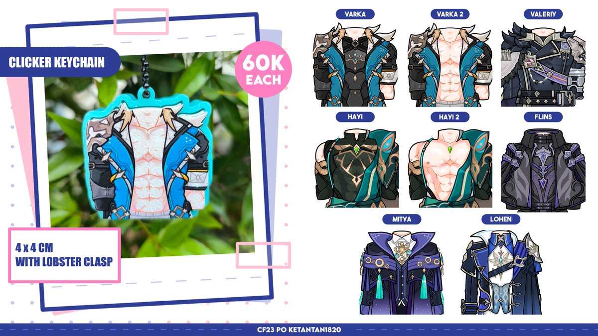 Ketantan1820's tweet photo. (rt + like ❤️are appreciated!)
#CF23 pre order fanmerch by KETANTAN🌱

- End 28 September 2026
- Pick Up Both Days / Mail Order 
🌱Original, Genshin Impact, ZZZ, Heartopia, Lads

🌱LINK FORM DIBAWAH🌱

#comifuro23  #cf23catalogue #CF23 https://t.co/yIssuty7iJ