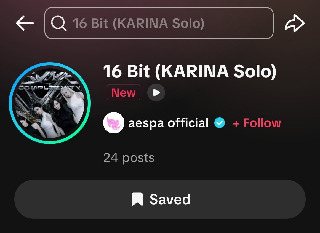 KRNonTIKTOK's tweet photo. KARINA ‘16 Bit’ audio is now available on TikTok. Manually search for the song and start posting under this sound:

https://t.co/1xCGvXQdie

KARINA 16 BIT RELEASE
#KarinaIs16BitPixelated
#카리나의조각_16비트 https://t.co/FBYUYKPYNc