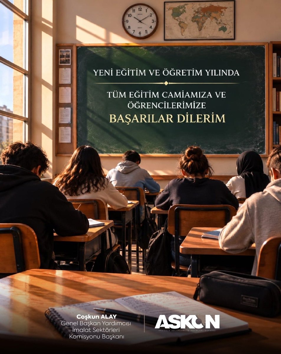 coskunalay's tweet photo. "İlim öğrenmek kadın erkek her müslümana farzdır."
2025-2026 eğitim öğretim yılı hayırlara vesile olur inşallah. https://t.co/DEz90X14Ef