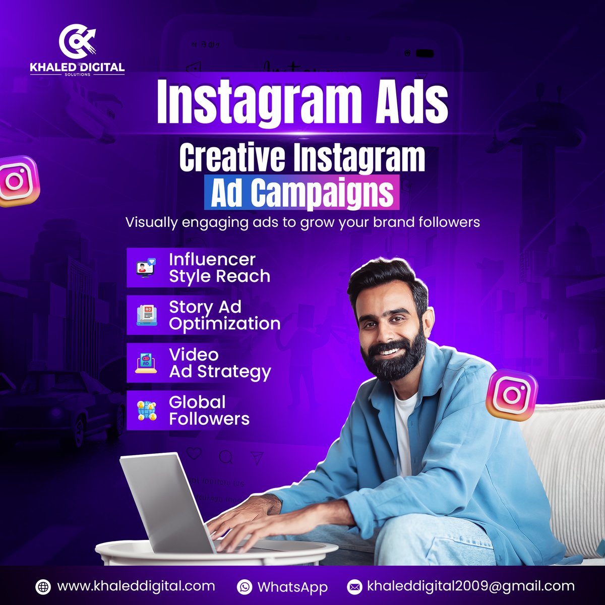 khaleddigitals's tweet photo. Your Instagram deserves more than just likes. 📈

We craft creative ad campaigns that turn scrollers into followers — influencer-style reach, optimized story ads &amp; smart video strategy.

Ready to grow? 🚀
🌐 https://t.co/kmOnJolROv
#InstagramAds #DigitalMarketing https://t.co/GFFwPaxZXf