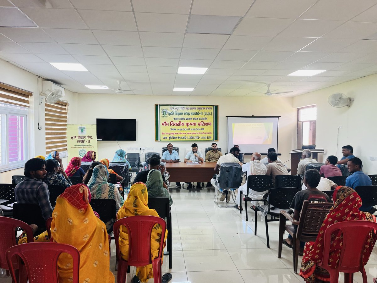 KVKHardoi2's tweet photo. A 5-day training programme on Crop Residue Management started at ICAR-CSSRI, KVK Hardoi-II. Farmers and participants were sensitized to scientific, eco-friendly and climate-smart residue management practices for sustainable agriculture #CropResidueManagement #ClimateSmart https://t.co/3DKUVsdgKF