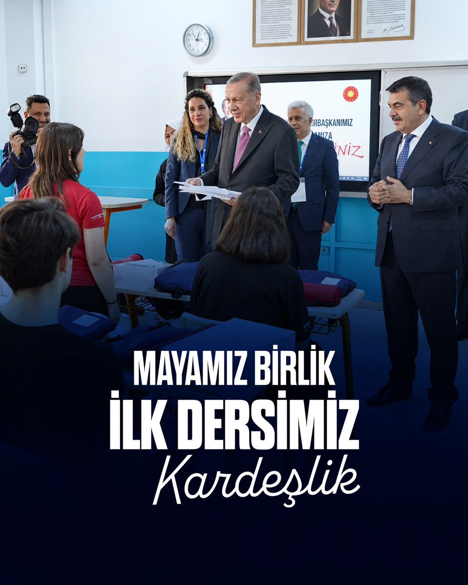 fethifahri_kaya's tweet photo. Sayın Cumhurbaşkanımızın liderliğinde;

Mayamız birlik ilk dersimiz kardeşlik!

#İlkdersimizkardeşlik https://t.co/yXFALVFcPn