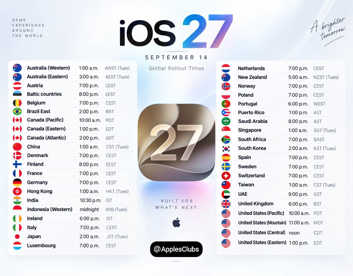 OscarSanchez's tweet photo. Hoy a las 19h toca iOS27 https://t.co/BMFUUiqH7R