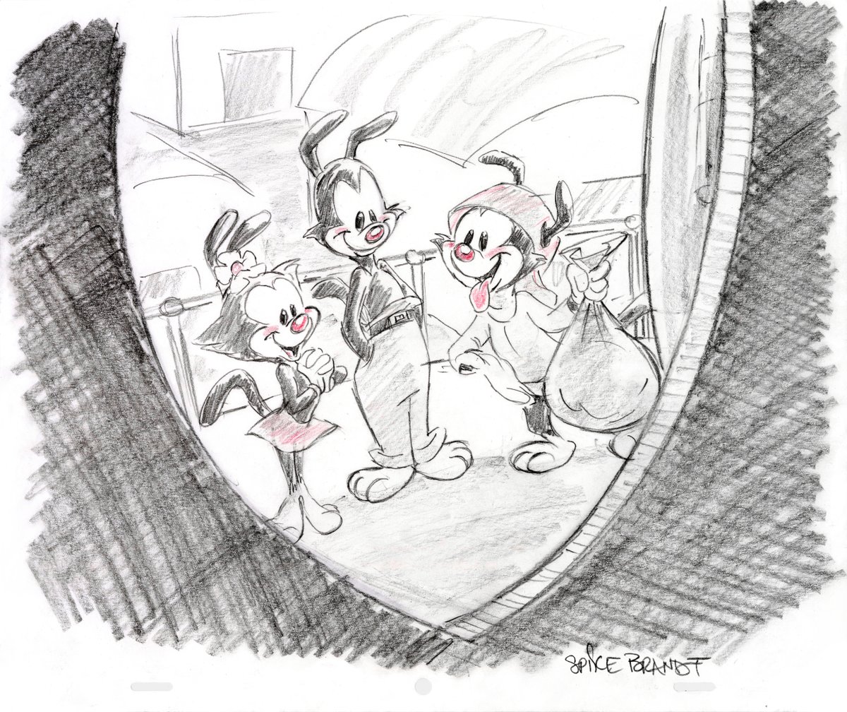 skullislandprod's tweet photo. Happy Birthday Yakko, Wakko and Dot! “Animaniacs” premiered September 13th, 1993. I was part of the StarToons team in Chicago animating and directing on the series. #Animaniacs #WB #WarnerBros #RobPaulsen #JessHarnell #TressMacNeille https://t.co/Mend2umwI2