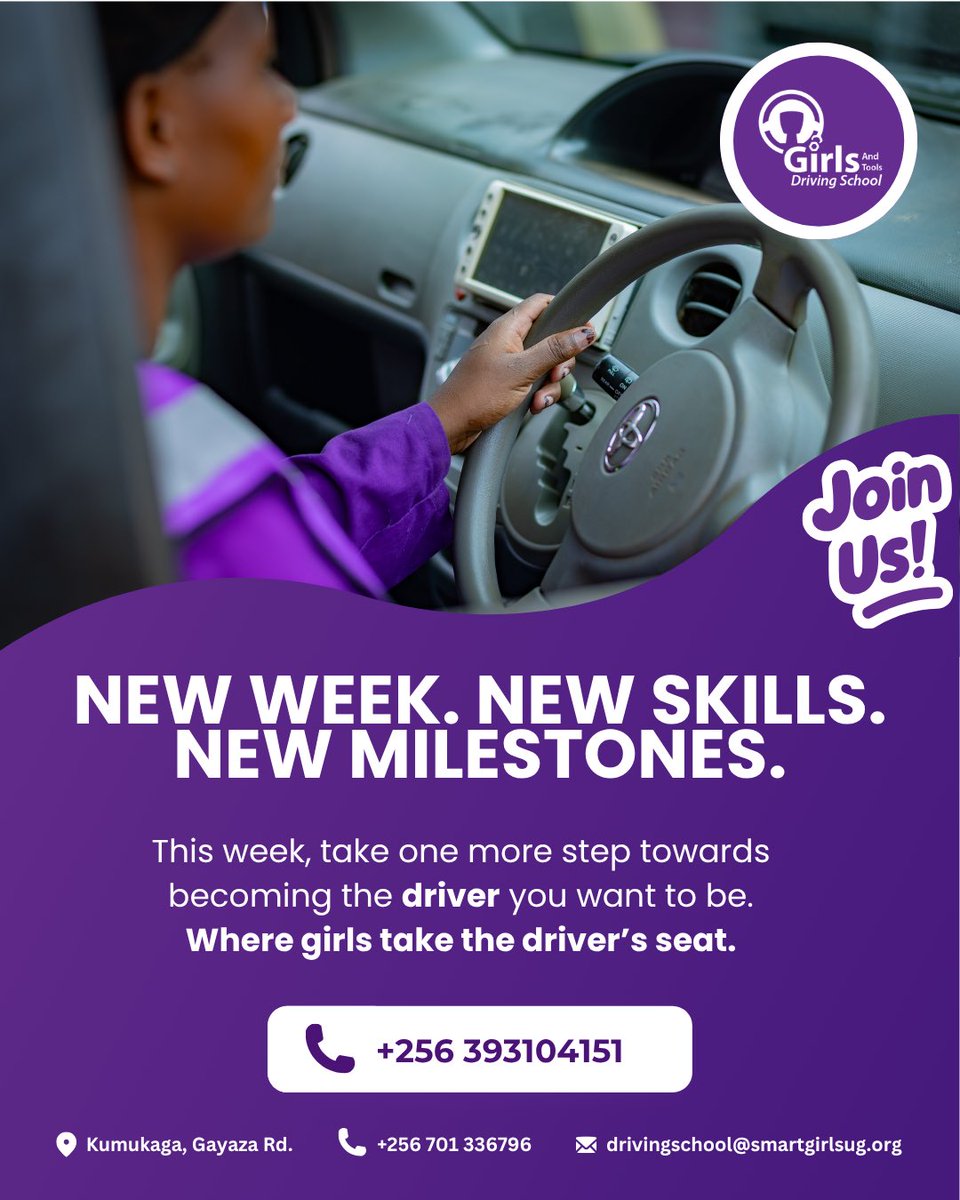 GirlsandTools's tweet photo. A new week is another chance to learn something new, build your confidence and move closer to your goals. 

Take the driver’s seat.
Your journey starts with one lesson.

#GirlsAndTools #GirlsTakeTheDriversSeat https://t.co/sQe1LMqIYm