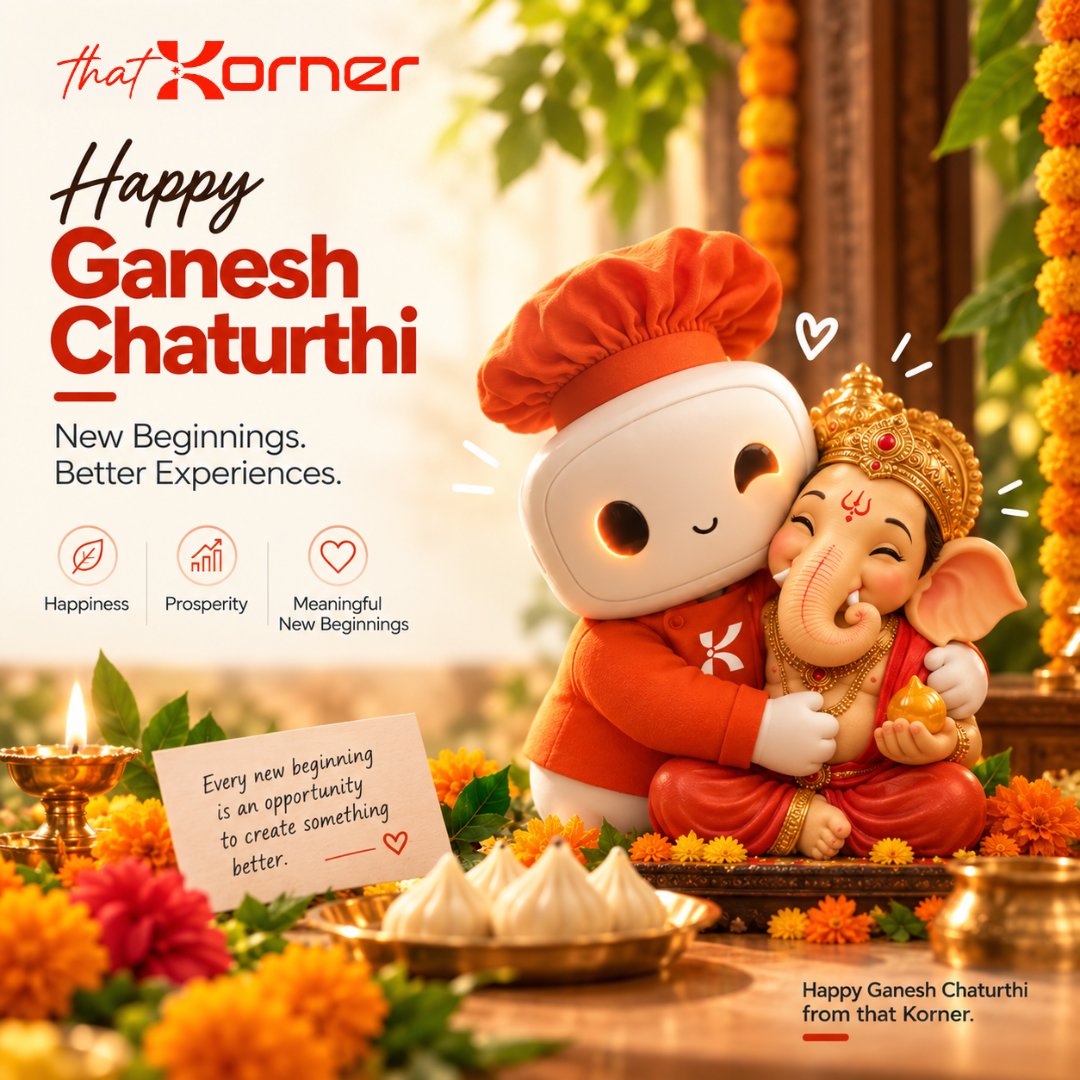 thatkorner's tweet photo. Every new beginning is an opportunity to create something better.

Wishing you happiness, prosperity, and meaningful new beginnings.

Happy Ganesh Chaturthi from that Korner.

#GaneshChaturthi #GanpatiBappaMorya #HappyGaneshChaturthi #thatKorner https://t.co/T7GKng1axW