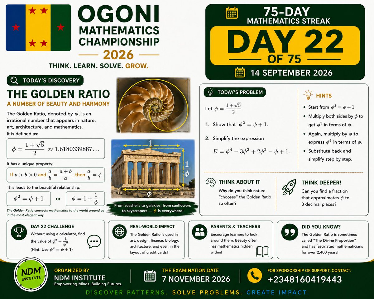 Dumnamene9's tweet photo. Day 22
#mathematics
#OGONI
#competition https://t.co/sXTjXdQT4F