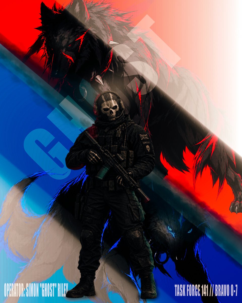 plkgma38861's tweet photo. "Stealth is an option. Victory isn’t."
Ghost fanart poster.
#CallOfDuty #SimonGhostRiley #codtaskforce141 #GraphicDesign #Photoshop https://t.co/d9EG1SNHUq