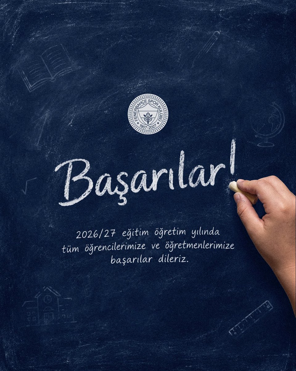 Fenerbahce's tweet photo. 📝 2026/27 eğitim öğretim yılında tüm öğrencilerimize ve öğretmenlerimize başarılar dileriz. https://t.co/mrc4Vx3SGt