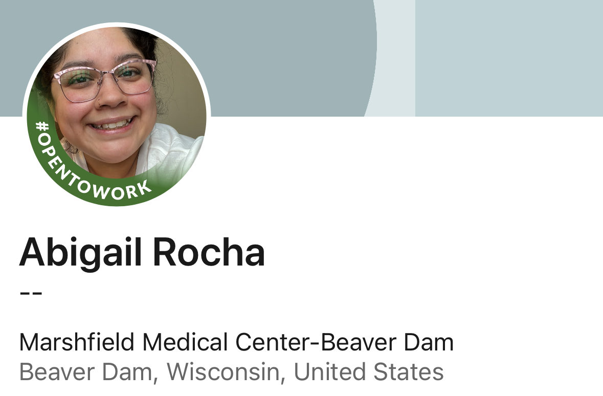 ElectionMapsIF's tweet photo. Meet Abigail (Abi) Rocha. She likes to make jokes about conservatives being murdered

Abi works at Marshfield Clinic in Beaver Dam Wisconsin, specifically the Eagles Wings facility

But that's not all... https://t.co/fEf4EsSB8v