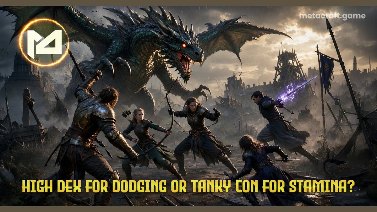 MetaCraftEN's tweet photo. 💫 High DEX for dodging or tanky CON for stamina?

🛡 In #MetaCraft, strategy is everything. Soon, legendary equipment will drop, letting physical warriors deal magic damage!

🔥 Boost your stats &amp; dominate the instances.

$MCT https://t.co/qfSJZdGRTO