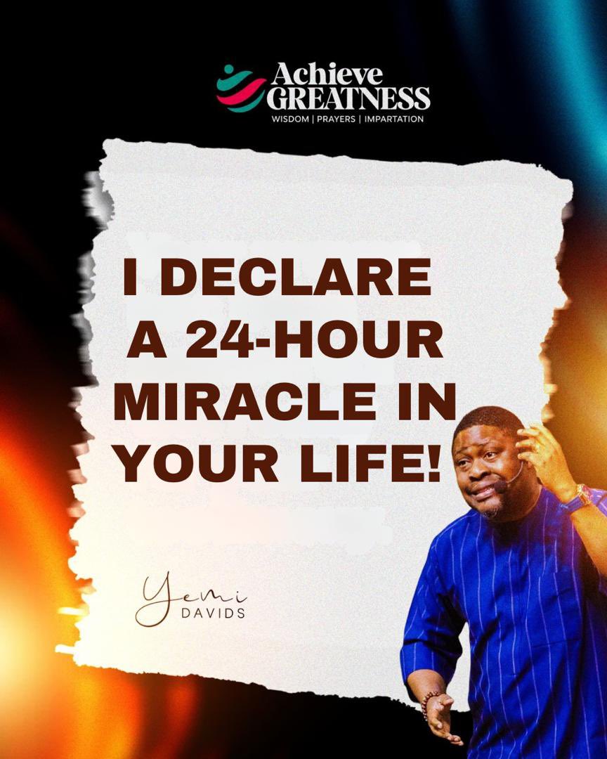 YemiDavids's tweet photo. Within the next 24 hours, my God will turn things around for your good.

Your testimony is next. Receive it in Jesus’ name! Amen! 🙏🏽🔥

I’m expecting your testimonies, so don’t hesitate to share them with me via DM. https://t.co/8LZIaOv0LM