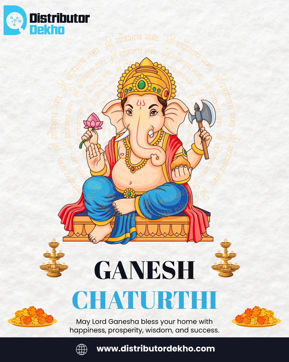 DistribDekho's tweet photo. This Ganesh Chaturthi, let’s celebrate faith, growth, and the journey towards bigger dreams! 

Wishing you and your loved ones a very Happy Ganesh Chaturthi!

Ganpati Bappa Morya!

#GaneshChaturthi2026 #HappyGaneshChaturthi #GanpatiBappaMorya #B2B #BusinessGrowth #Prosperity https://t.co/6XiCxk9uiD