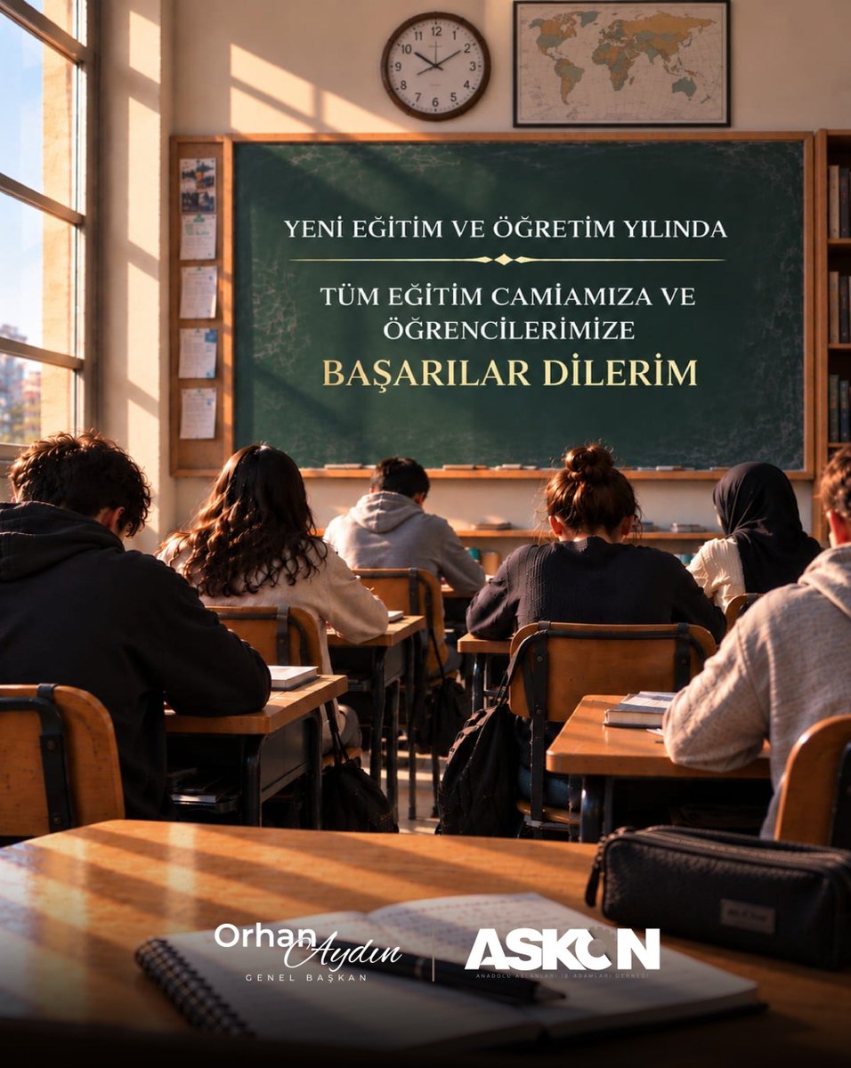 ASKON's tweet photo. 2026-2027 Eğitim-Öğretim Yılı'nın eğitim camiamız ve ülkemiz için hayırlı olmasını temenni ediyor, ülkemizin yarınlarını inşa edecek,  geleceğimizin teminatı öğrencilerimize ve kıymetli öğretmenlerimize  başarılar diliyoruz. https://t.co/Y9ttTOHXxn