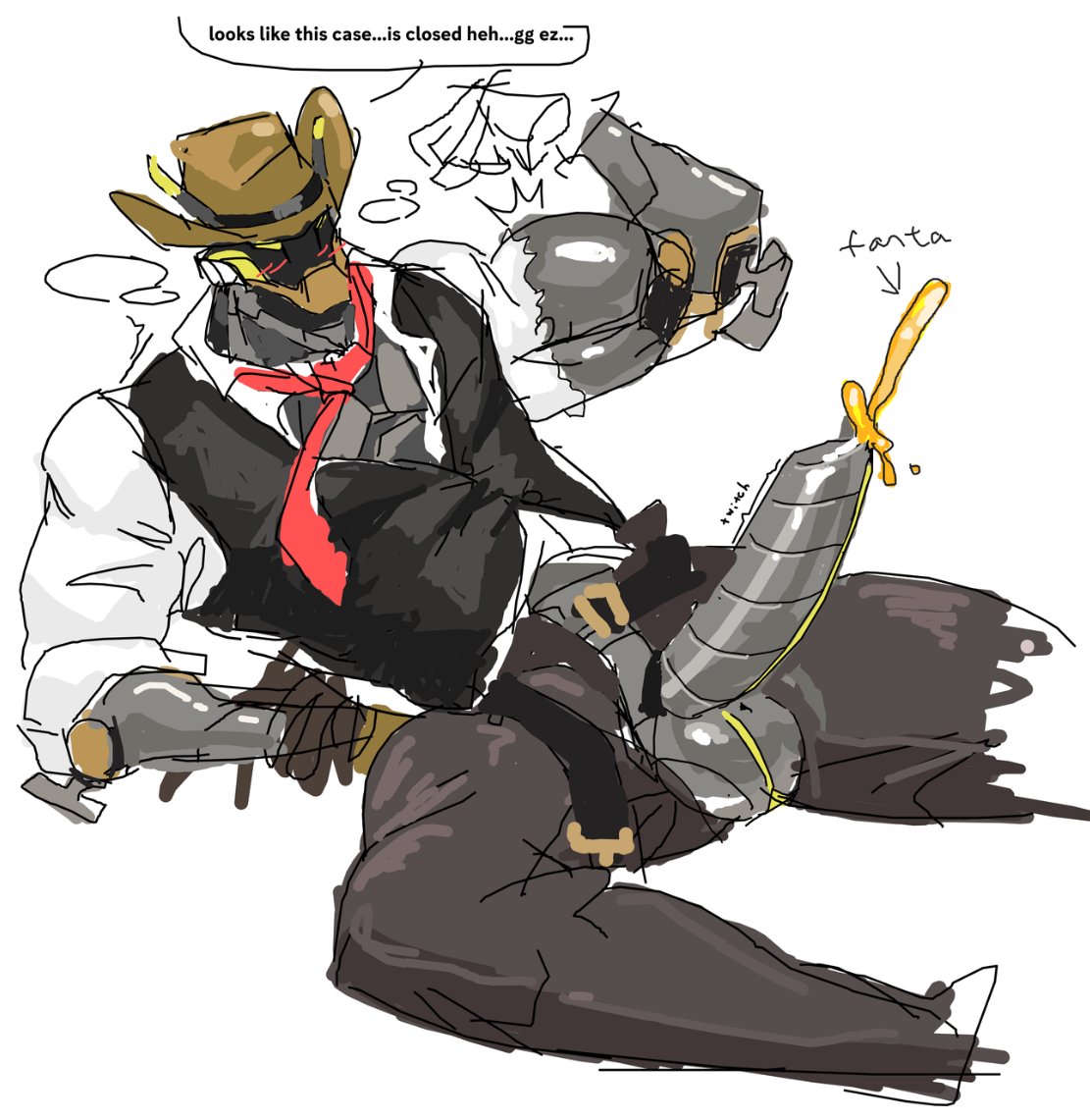 sporkbeetle's tweet photo. no way is that hero55 from the hit game overwatch 2 ft. @Kart2nos @chafavad0 https://t.co/p3K8sIBqhF