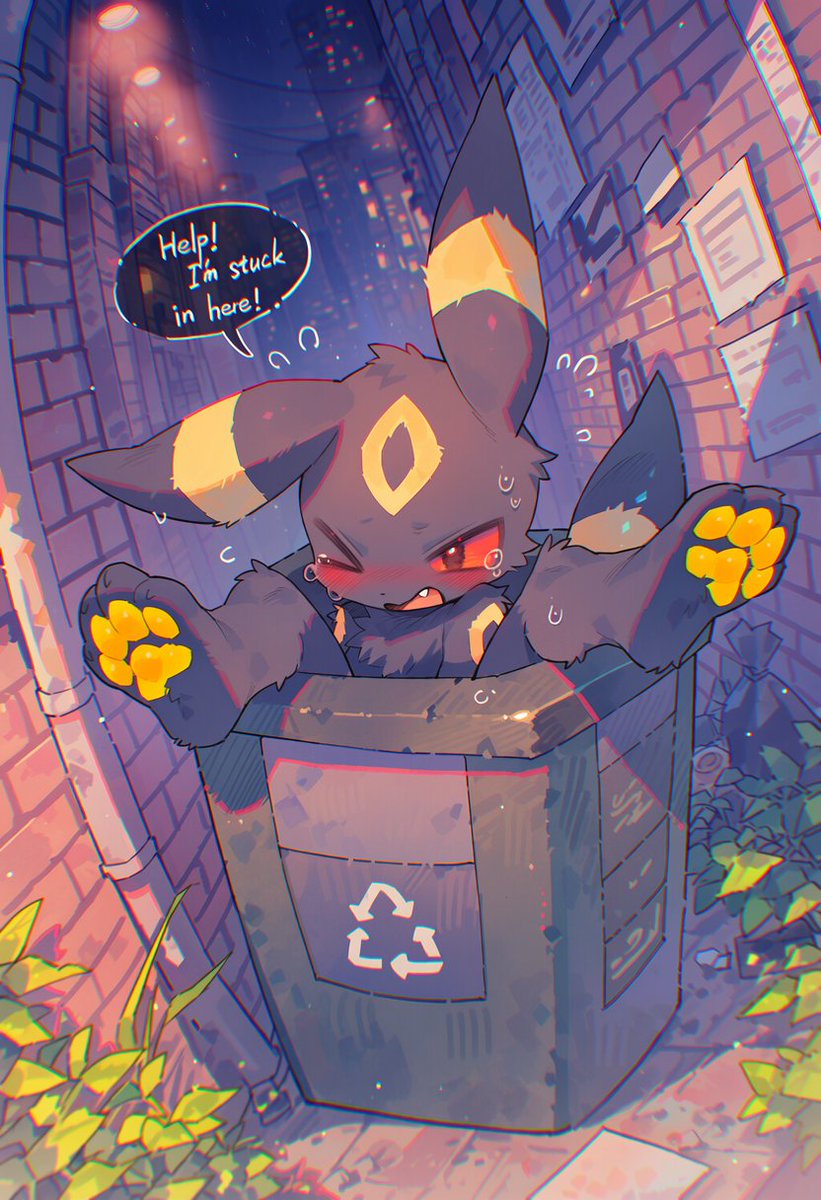 wanjumiao65535's tweet photo. umbreon stuck🗑️ https://t.co/nWHOLsIihM