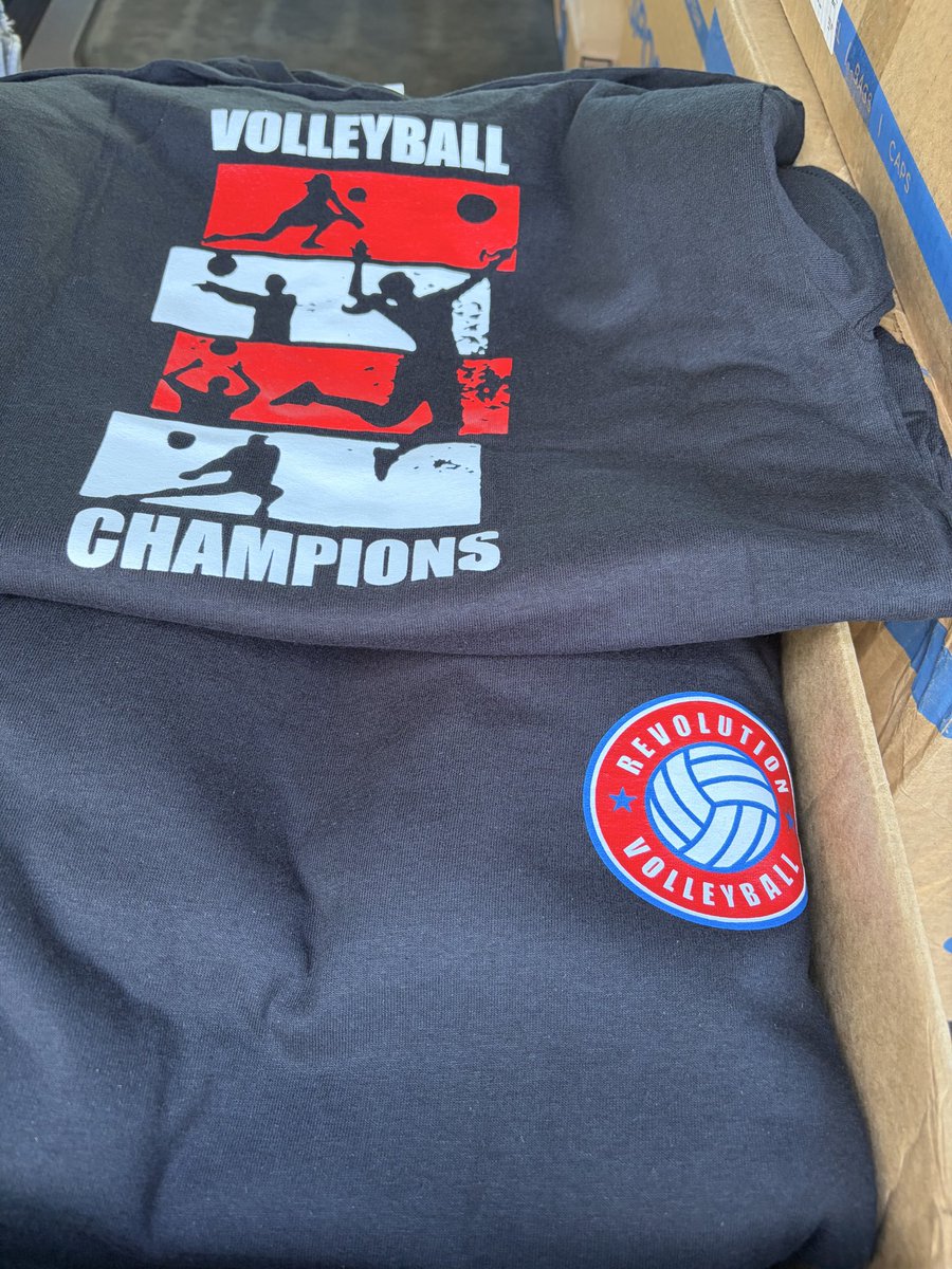 dmcolella's tweet photo. Revolution Volleyball Champions Shirts! https://t.co/P1Ms6hAqFs