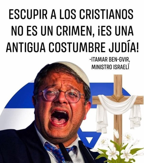 chivapax2's tweet photo. @TerrorRestMX Fuck Israel 💩🤬💪
Entiendanlo, los judíos ODIAN a los cristianos o cualquier otra religión. 
Según sus leyes solo ellos son los elegidos de su Dios. 
A ustedes los ven como bestias. https://t.co/9I1lezMws7