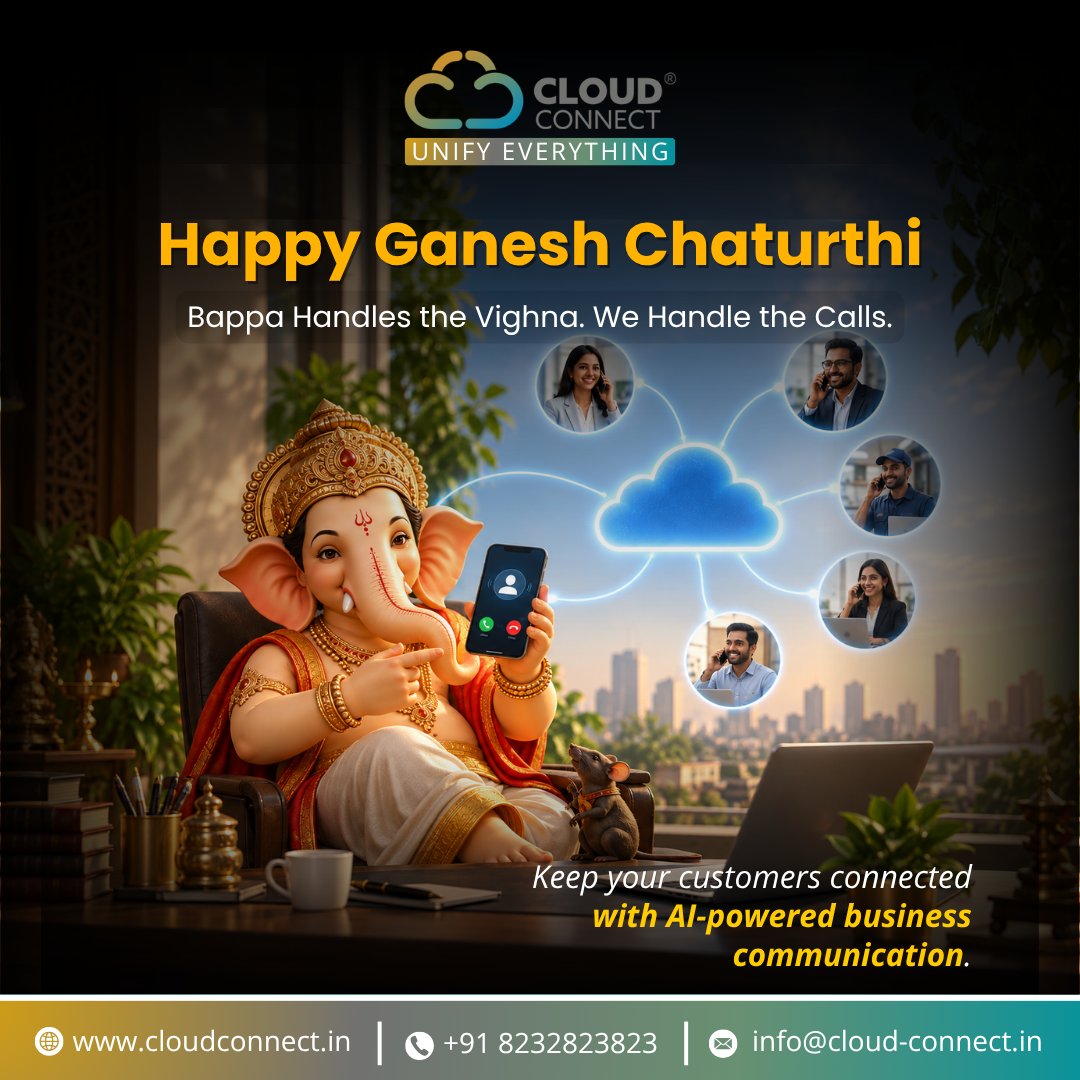 incloudconnect's tweet photo. 🙏 Happy Ganesh Chaturthi from CloudConnect! 🙏
This Ganesh Chaturthi, let’s celebrate new beginnings, remove barriers, and build stronger connections.
Ganpati Bappa Morya! 🐘

🌐 https://t.co/n4VY9Tkti3
📞 +91 8232823823
📧 info@cloud-connect.in

#GaneshChaturthi #cloudconnect https://t.co/TyGZN2JmOj