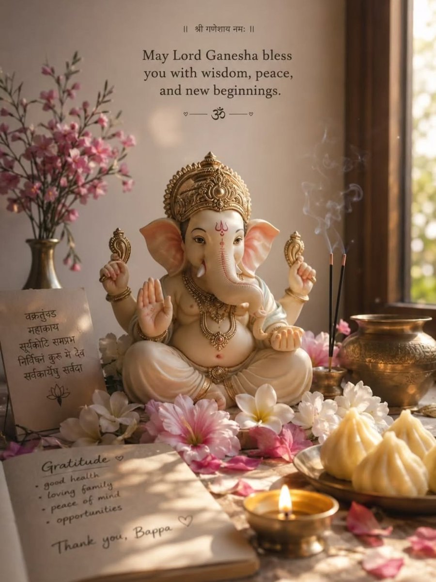Surbhi700's tweet photo. Ganesh Chaturthi Greetings

Ganpati Bappa Morya. Bless us all with wisdom, peace, prosperity and abundance 🙏

#Ganeshchaturthi #ganesh #blessings #newbeginnings https://t.co/5wFHzvdu5c