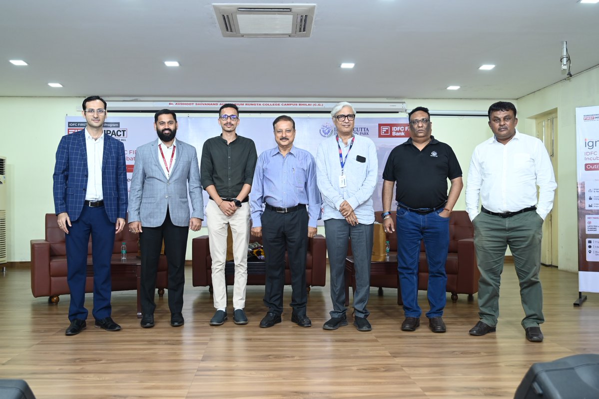 IIMCIP's tweet photo. The #IGNITE – IDFC FIRST Bank Social Incubation Programme lit up @Rungtauniv, Bhilai, on September 7, 2026, bringing together 90 #founders, #students and #ecosystem builders ready to power India's sustainable future.
@IDFCFIRSTBank https://t.co/KYoJEq97C2