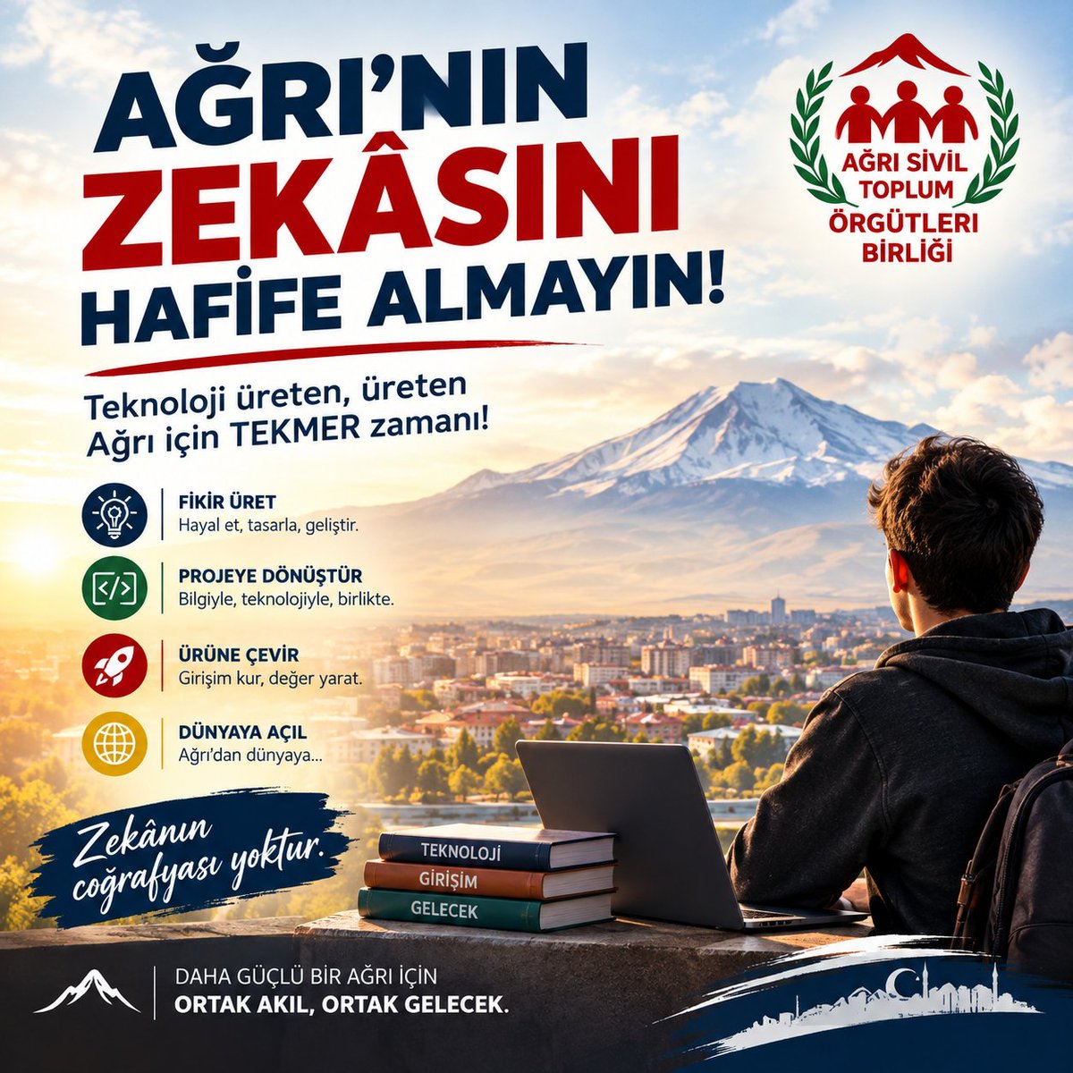 MedetogluRaif's tweet photo. 📌 AĞRI’NIN ZEKÂSINI HAFİFE ALMAYIN!
Ağrı’nın gençleri fikir üretebilir, teknoloji geliştirebilir, girişim kurabilir ve dünyaya açılabilir.

Çünkü zekânın coğrafyası yoktur.
TEKMER Ağrı için güçlü bir üretim inovasyon ekosistemi başlangıcıdır. https://t.co/CgQBRn8Miq
