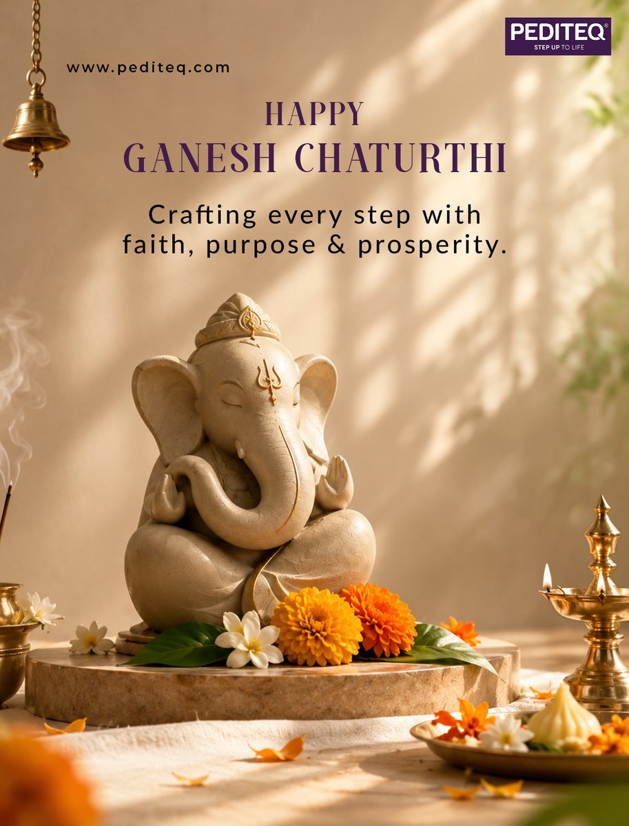 pediteq's tweet photo. Some celebrations bring people together.
Some remind us what truly matters.
This Ganesh Chaturthi, may Bappa fill every home with hope, every heart with courage, and every step with purpose.
May every new beginning be blessed and every obstacle find its way out. https://t.co/ty0WsqGMq2