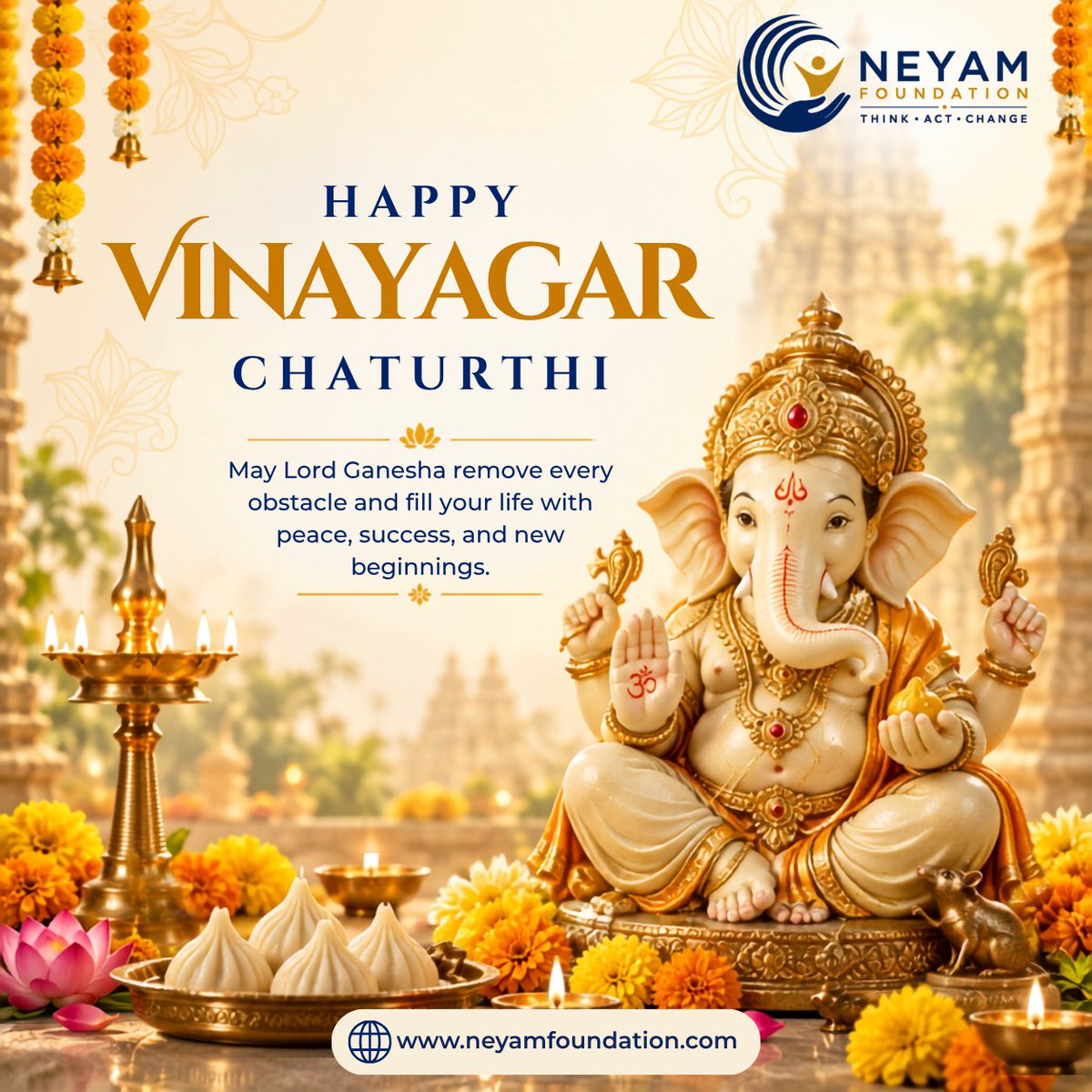 neyamfoundation's tweet photo. May Lord Ganesha bless everyone with happiness, good health, prosperity, and success. Wishing you all a blessed Vinayagar Chaturthi! 

Neyam Foundation

#VinayagarChaturthi #ngo #NeyamFoundation https://t.co/v5Xg4pxbOv