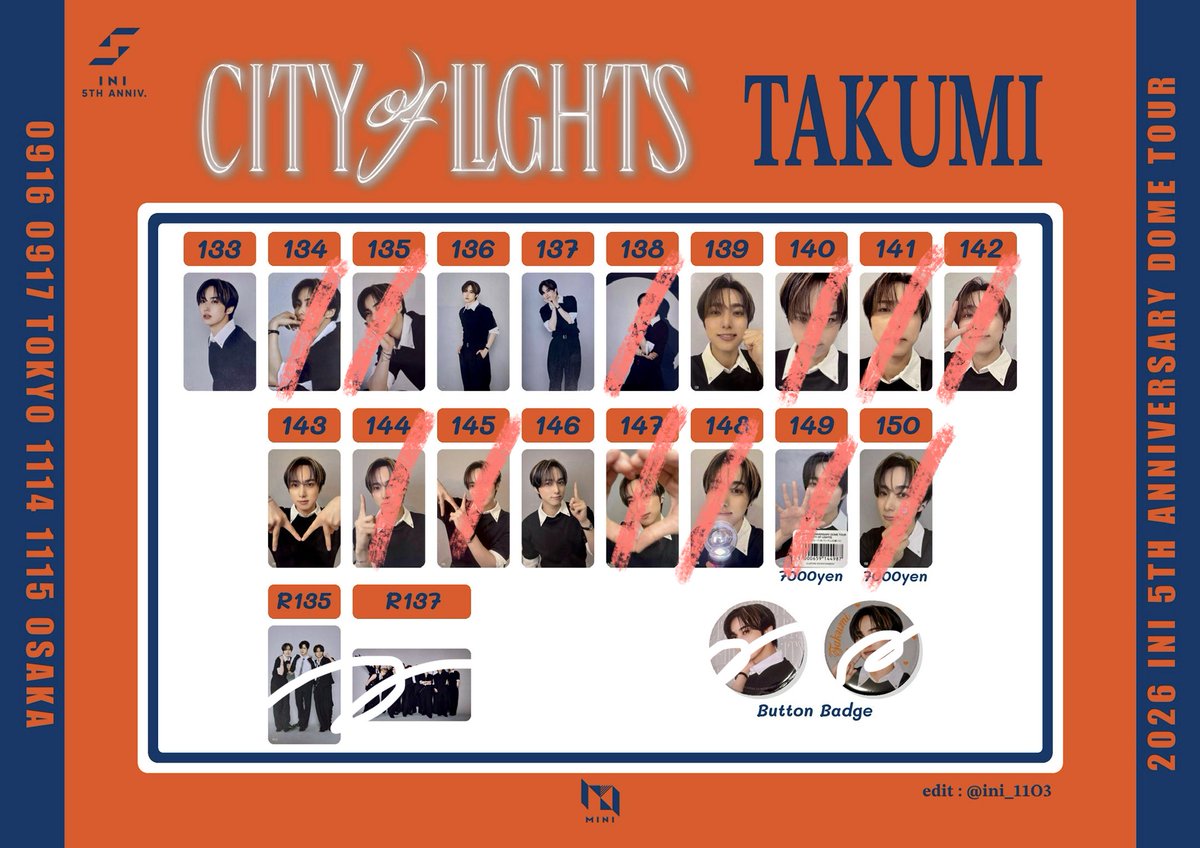 koxl___'s tweet photo. #INI交換 city of lights 交換 トレカ セルカ 7000円 特典

求）尾崎 139 143 146

譲）
池﨑 139 149
後藤 135 137 139
佐野 134 136 146×2⃣
髙塚 135 145
田島 133 137 146
松田 148 150

15日梅田手渡し＞＞＞16日東京ドーム手渡し

難しい場合♡のみ https://t.co/K5EzUHUdvQ