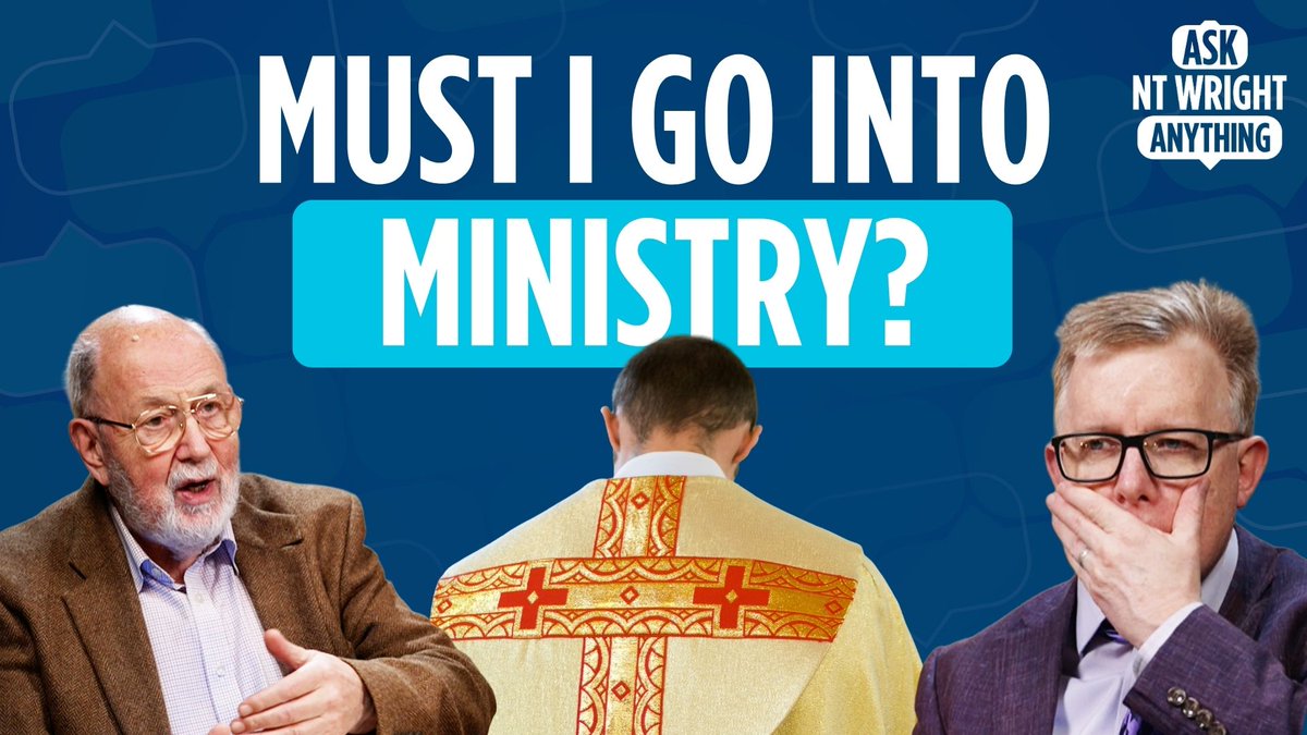UnbelievableFE's tweet photo. Thinking you “should” go into ministry to please God? @profntwright &amp; @mbird12 unpack calling, baptism, and why your everyday work can matter just as much. #AskNTWright #FaithAndCalling #MinistryQuestions 
https://t.co/7VGgfoJrRm https://t.co/COqqPHqqOf