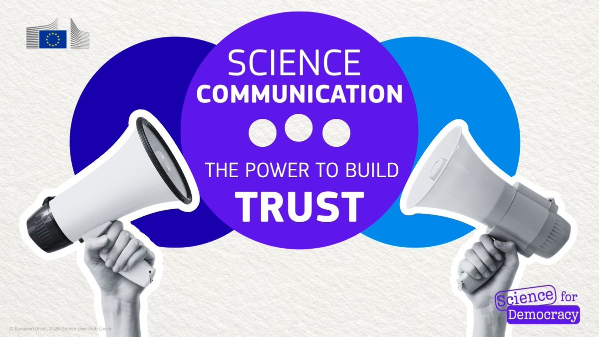 REA_research's tweet photo. Science communication helps the public understand the role of science &amp; the values that underpin it, such as academic freedom, objectivity, integrity.

Ahead of #DemocracyDay, explore EU initiatives that can help you become a pro at communicating science: https://t.co/nz6xGydDUS https://t.co/4MqBxvR84B