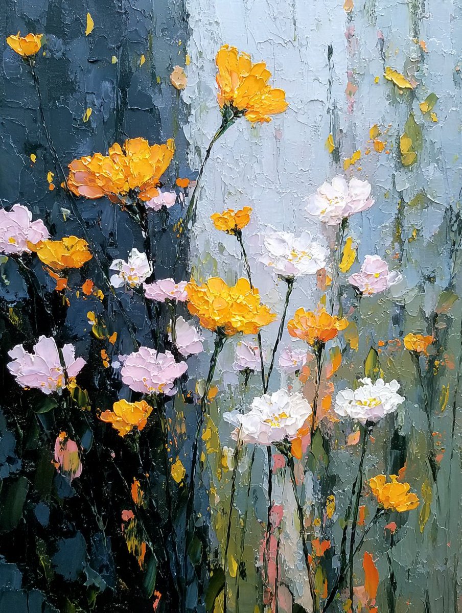 BubbleArtDesign's tweet photo. Wild flowers painting https://t.co/pxglH7shNp