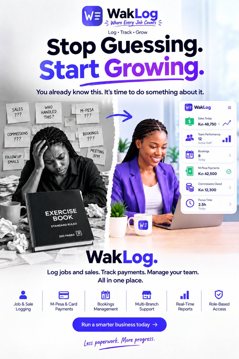 waklogHQ's tweet photo. If you still use a notebook to track your business, this is for you?

Try demo->https://t.co/HaesQk6BCe https://t.co/BuOa8CboQi